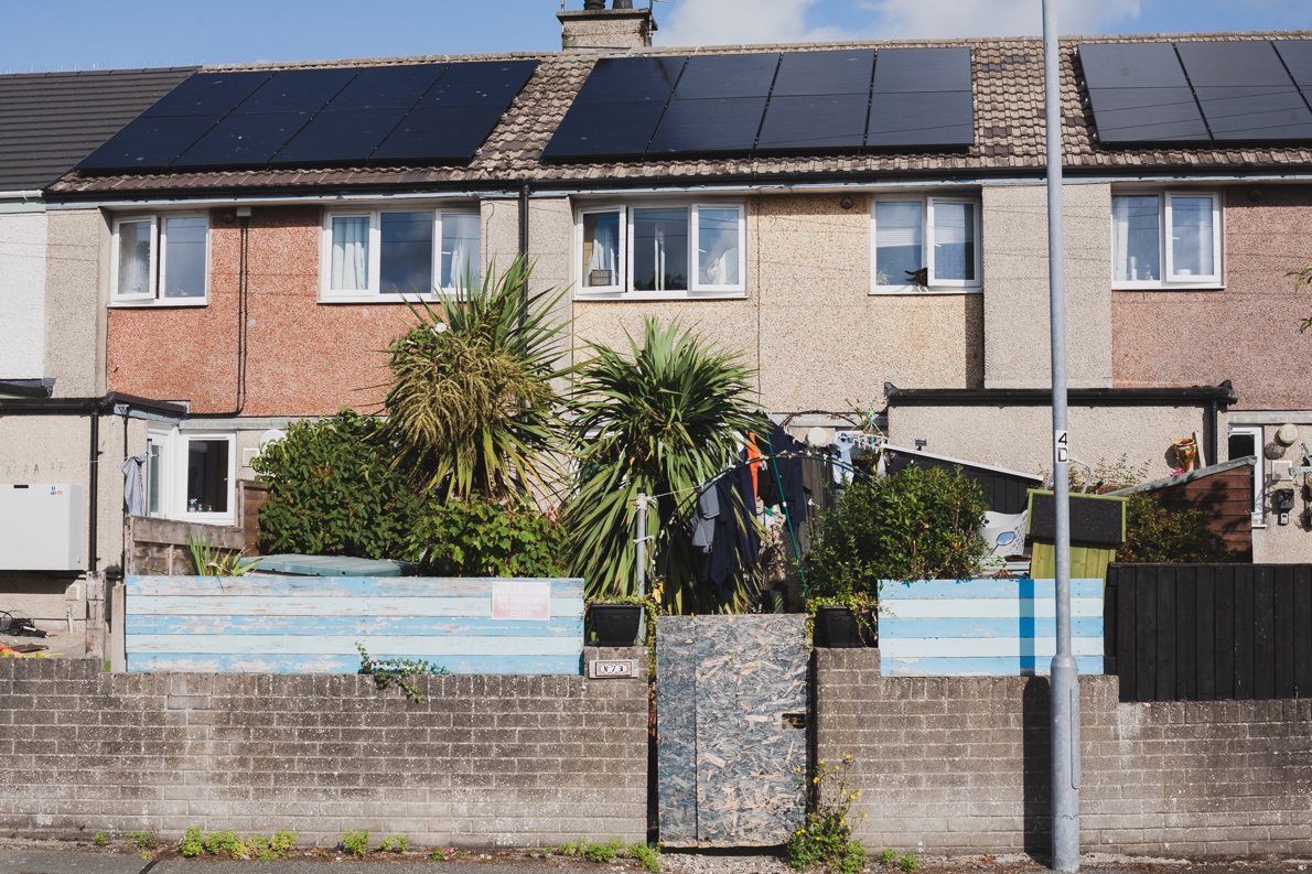 Council-Era Housing With New Solar Panels. — MOELFRE, ANGLESEY